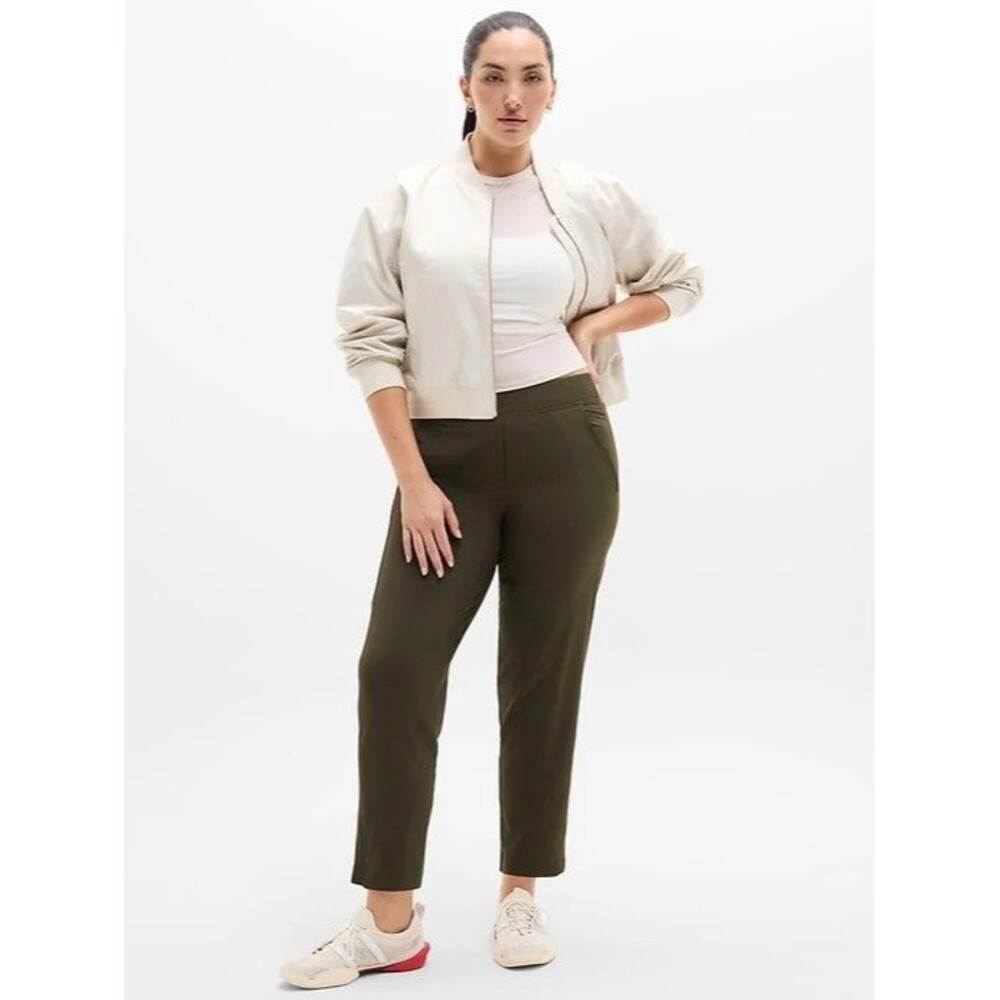 Athleta Women's Brooklyn Ankle Pants Dark Green Size 20